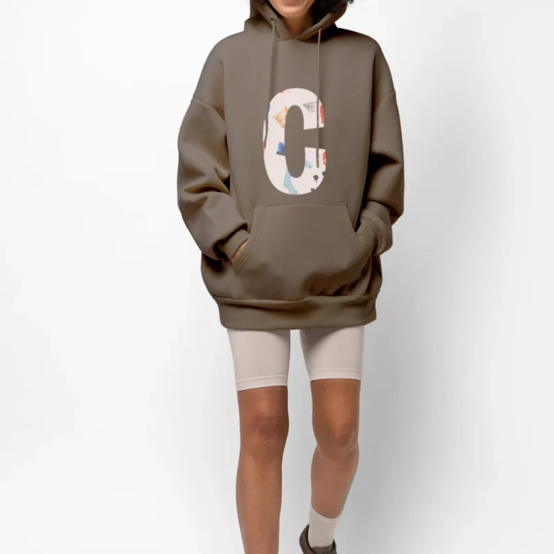 Grey blouse with C sign